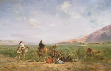 Viaggiatori che riposano presso un